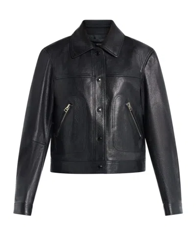 TOM FORD TOM FORD LONG-SLEEVED LEATHER JACKET