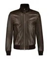 Tom Ford Leather Jacket In Brown