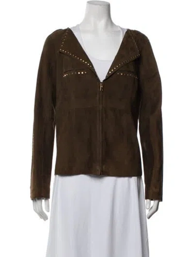 Pre-owned Tom Ford Leather Jacket In Brown