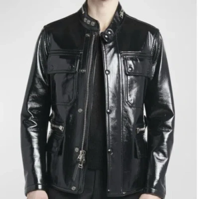 Pre-owned Tom Ford Leather Jacket In Medium And Large In Black