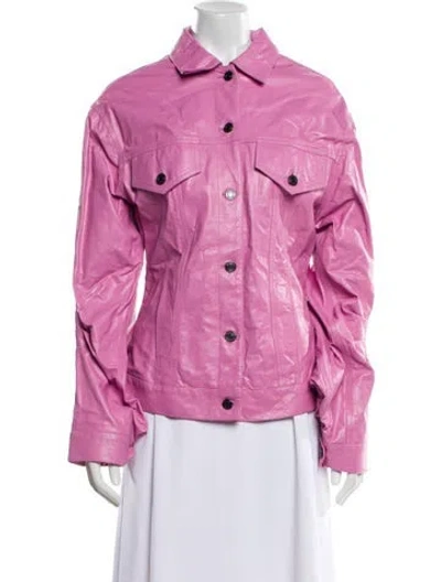 Pre-owned Tom Ford Leather Jacket In Pink