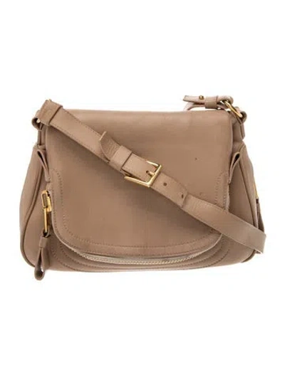 Pre-owned Tom Ford Leather Jennifer Medium In Neutral