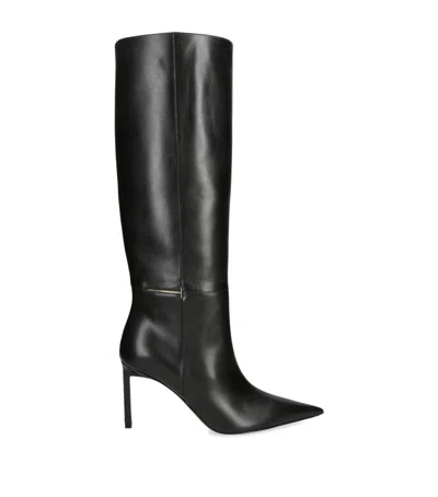 Tom Ford Leather Julianne Knee-high Boots 85 In Brown