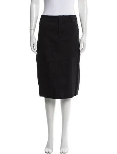 Pre-owned Tom Ford Leather Knee-length Skirt In Black