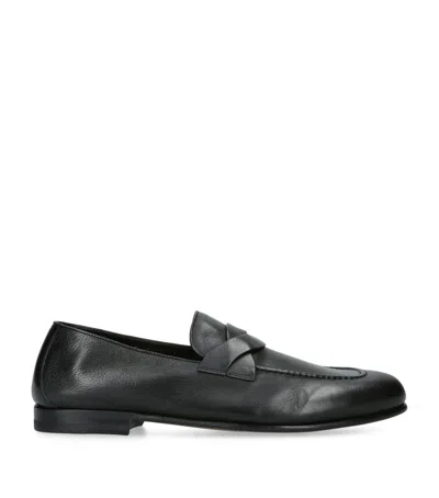 Tom Ford Leather Loafers In Black