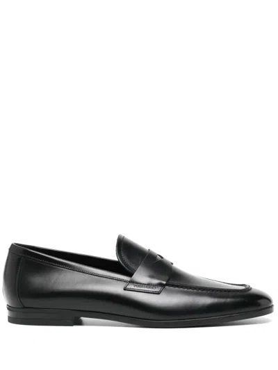 Tom Ford Sean Leather Penny Loafers In Black