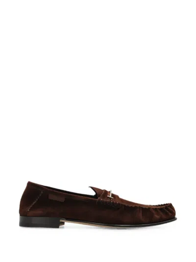 Tom Ford Leather Loafers In Animal Print