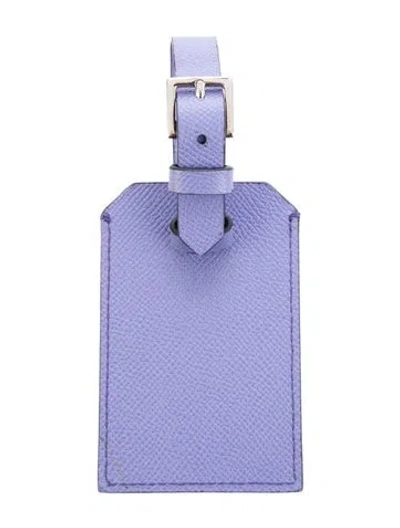 Pre-owned Tom Ford Leather Luggage Tag In Purple