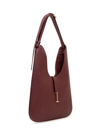 Tom Ford Leather Medium Hobo Handbag In Lost Cherry
