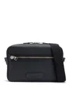 Tom Ford Leather Messenger Bag In Blue
