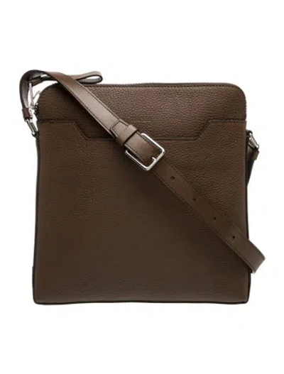 Pre-owned Tom Ford Leather Messenger Bag In Brown