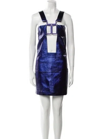 Pre-owned Tom Ford Leather Mini Dress