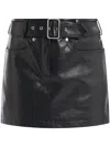 Tom Ford Belted Leather Miniskirt In 黑色
