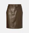 Tom Ford Leather Miniskirt In Brown