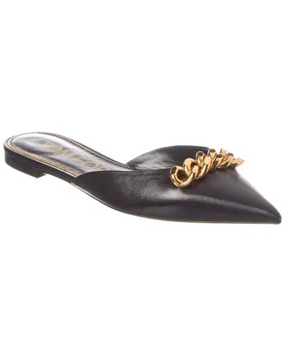 Tom Ford Leather Mule In Black