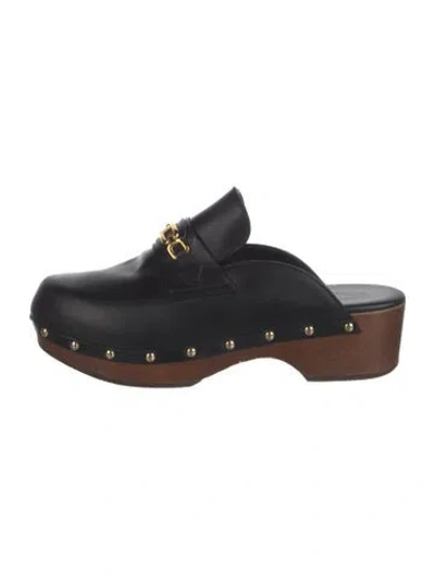 Pre-owned Tom Ford Leather Mules In Black