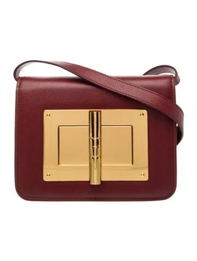 Pre-owned Tom Ford Leather Natalia Small In Red