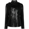 Tom Ford Women's Leather Safari Jacket In Black