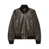 Tom Ford Zip-up Nappa Leather Bomber Jacket In Brown