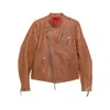 Tom Ford Leather Biker Jacket In Brown