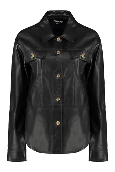 TOM FORD LEATHER OVERSHIRT