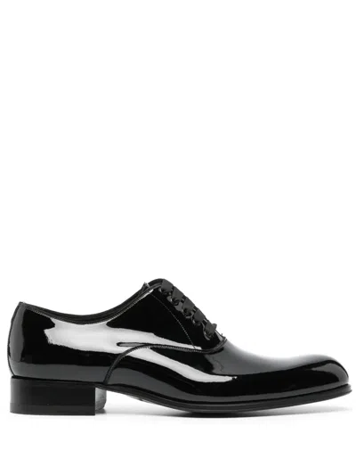 Tom Ford Leather Oxford In Black
