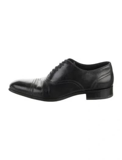 Pre-owned Tom Ford Leather Oxfords In Black