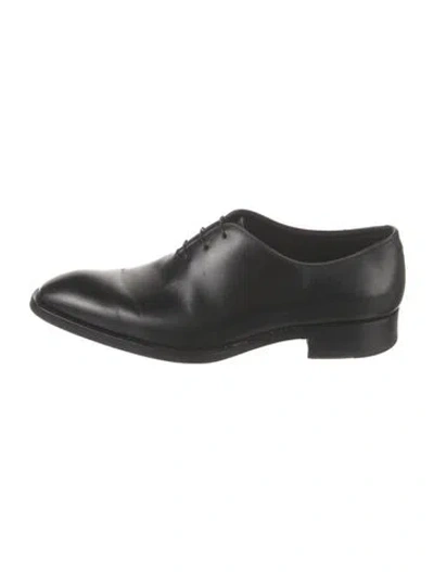 Pre-owned Tom Ford Leather Oxfords In Black