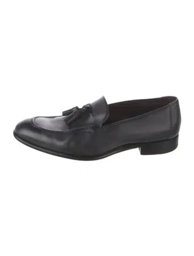 Pre-owned Tom Ford Leather Oxfords In Black