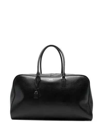 Tom Ford Leather Padlock Holdall In Black