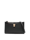 Tom Ford Leather Padlock Mini Bag On Strap In Black