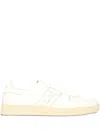 Tom Ford Logo-patch Almond Toe Sneakers In White