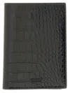 Tom Ford Crocodile-print Leather Wallet In Black