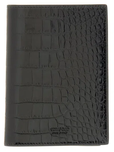 TOM FORD TOM FORD LEATHER PASSPORT HOLDER