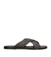 Tom Ford Logo-perforated Slides In Brown