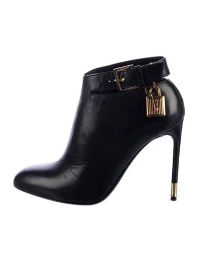 Pre-owned Tom Ford Leather Pumps In Black/blue