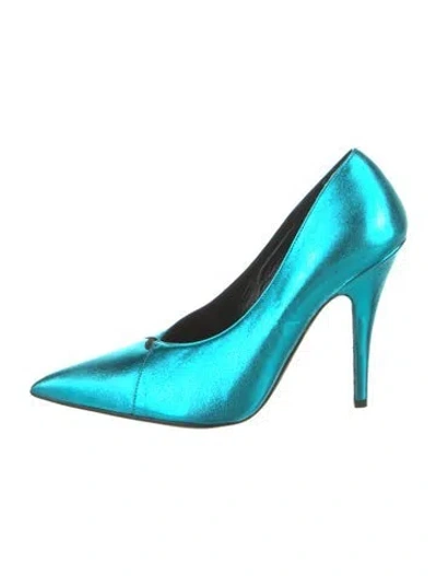Pre-owned Tom Ford Leather Pumps In Blue