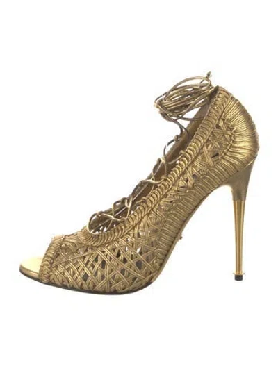 Pre-owned Tom Ford Leather Pumps In Gold