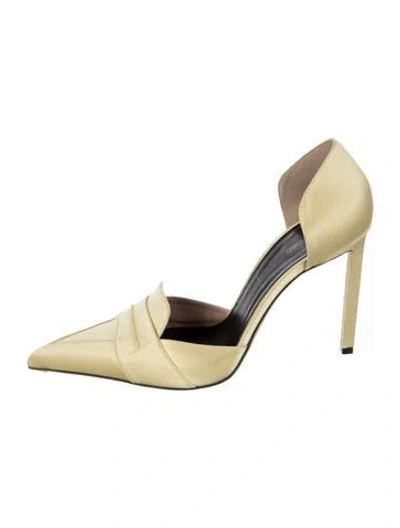 Pre-owned Tom Ford Leather Pumps In Green/yellow