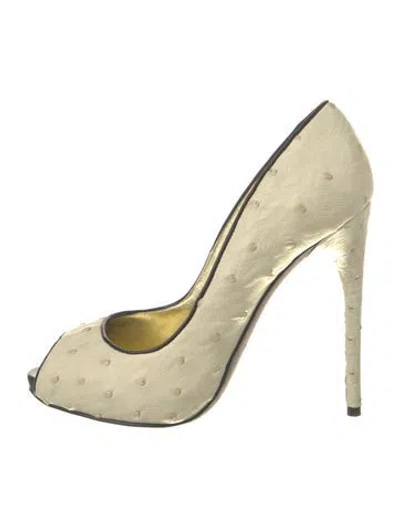 Pre-owned Tom Ford Leather Pumps In Neutral