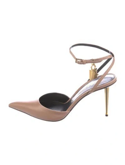 Pre-owned Tom Ford Leather Pumps In Neutral