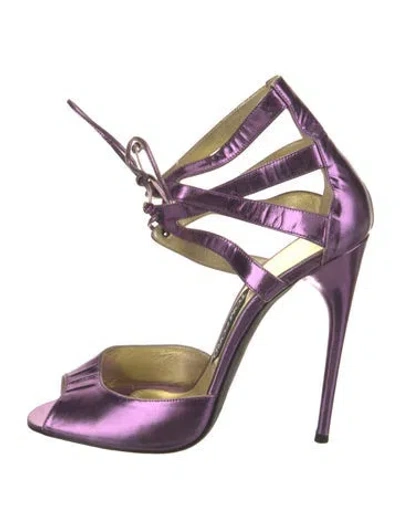 Pre-owned Tom Ford Leather Pumps In Purple