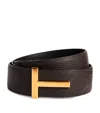 Tom Ford Leather Reversible T Icon Belt