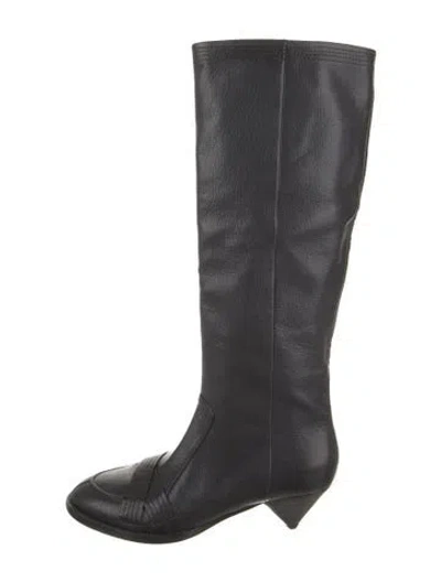 Pre-owned Tom Ford Leather Riding Boots In Black