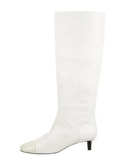 Pre-owned Tom Ford Leather Riding Boots In Neutral