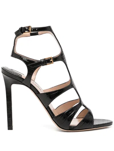 Tom Ford Leather Sandals In Black