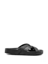 Tom Ford Sandals Open Toe Cross Strap Textured Sole In Black