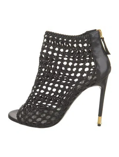 Pre-owned Tom Ford Leather Sandals In Black