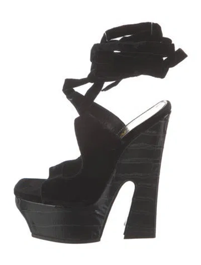 Pre-owned Tom Ford Leather Sandals In Black