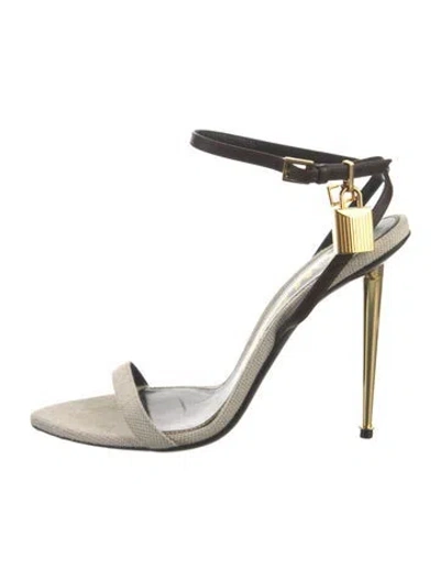 Pre-owned Tom Ford Leather Sandals In Black